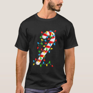 Candy cane Merry och Bright jul Ljus Candy T Shirt