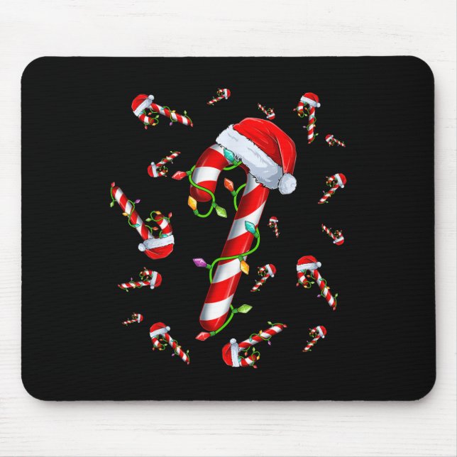 Candy cane Merry och Bright Red and White Candy Ch Musmatta (Framsidan)