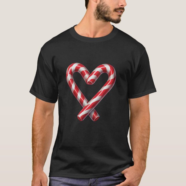 Candy cane Merry och Bright Red and White Candy Co T Shirt (Framsida)