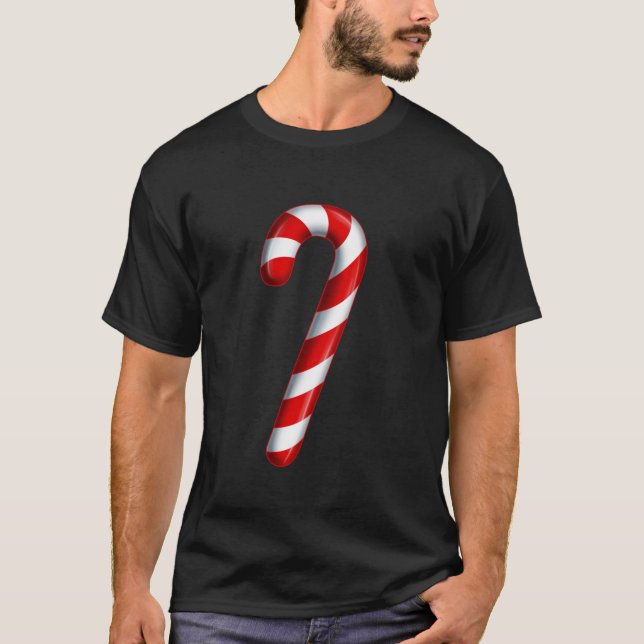 Candy cane Merry och Bright Red and White Candy Co T Shirt (Framsida)