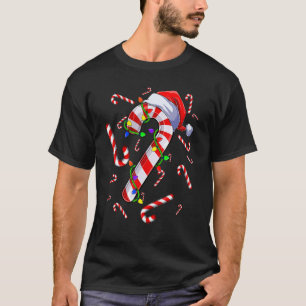 Candy cane Merry och Bright Red and White Candy Co T Shirt