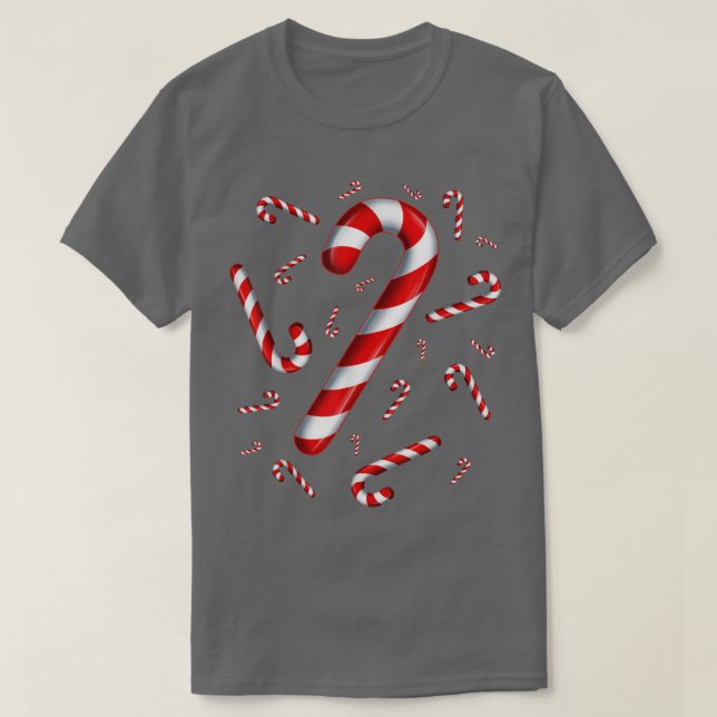 Candy cane Merry och Bright Red and White Candy Co T Shirt (Design framsida)