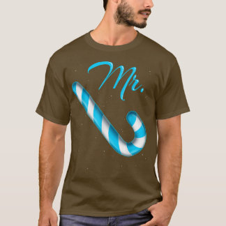 Candy cane Merry och Bright Rosa och Blue M T Shirt