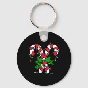 Candy cane Merry och Ljus Manar W Nyckelring