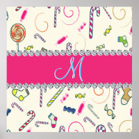 Candy cane Monogram jul Spectacular Bargain
