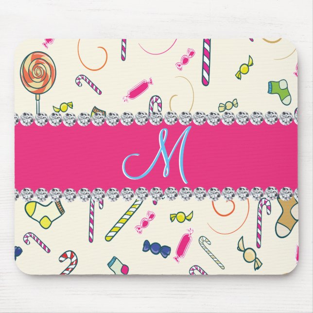 Candy cane Monogram Musmatta (Framsidan)