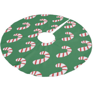 Candy cane Mönster Julgransmatta Borstad Polyester