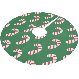 Candy cane Mönster Julgransmatta Borstad Polyester