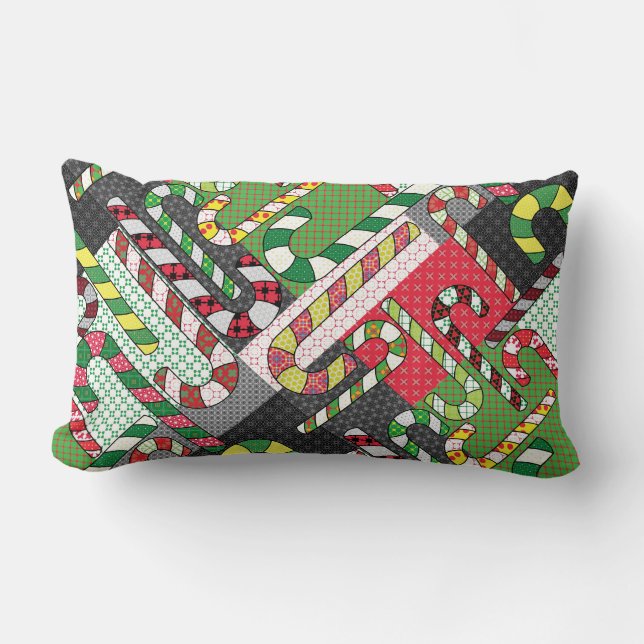 Candy cane Mönster Lumbarkudde (Framsida)