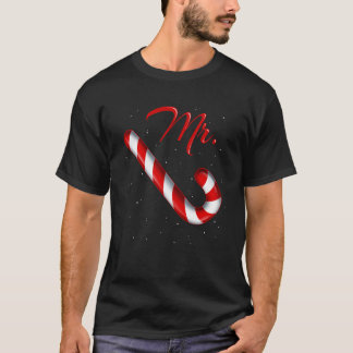 Candy cane Mrs Merry och Bright Red and White M T Shirt