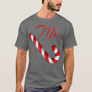 Candy cane Mrs Merry och Bright Red and White M T Shirt