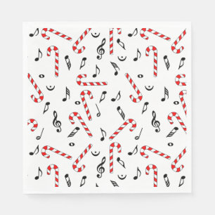 Candy cane Musik noter Pappersservett