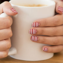Candy cane Nail Art