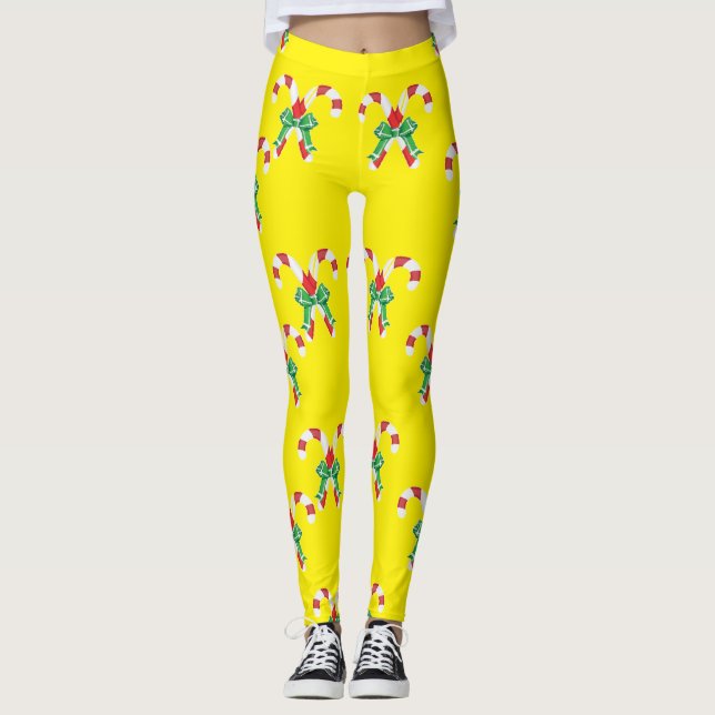 Candy cane och band leggings (Framsida)