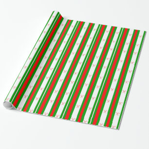 Candy cane- och randgåvasjal presentpapper