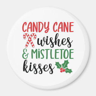 Candy cane Önskemål och Mistletoe Kisses Magnet