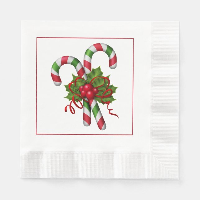 Candy cane Pappra Napkins Pappersservett (Framsidan)