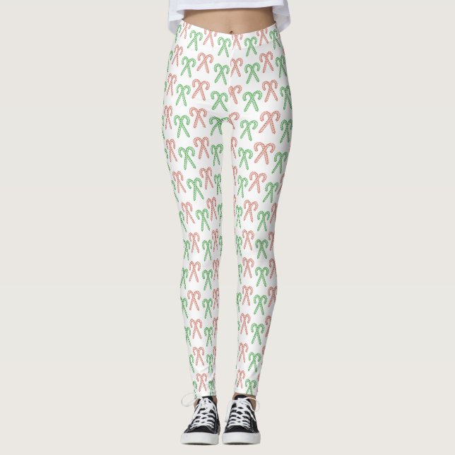 Candy cane/pepparmynt leggings (Framsida)