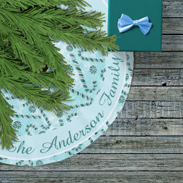 Candy cane Peppermint-jul Julgransmatta Borstad Polyester