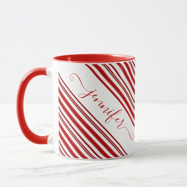 Candy cane personlig mugg (Vänster)