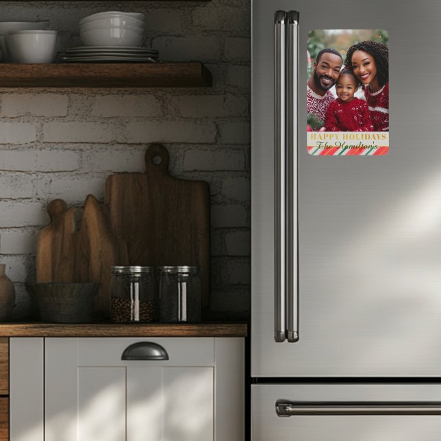 Candy cane Photo Magnet (Christmas Photo Magnet )