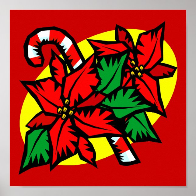 candy cane poinsettia poster (Framsidan)