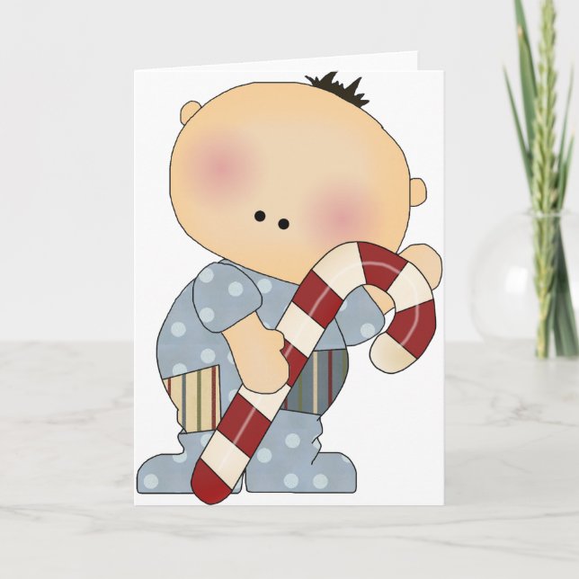 candy cane pojke 2 helgkort (Framsida)