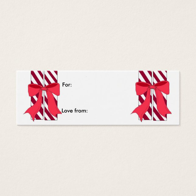 Candy Cane - presentkort Litet Visitkort (Framsidan)