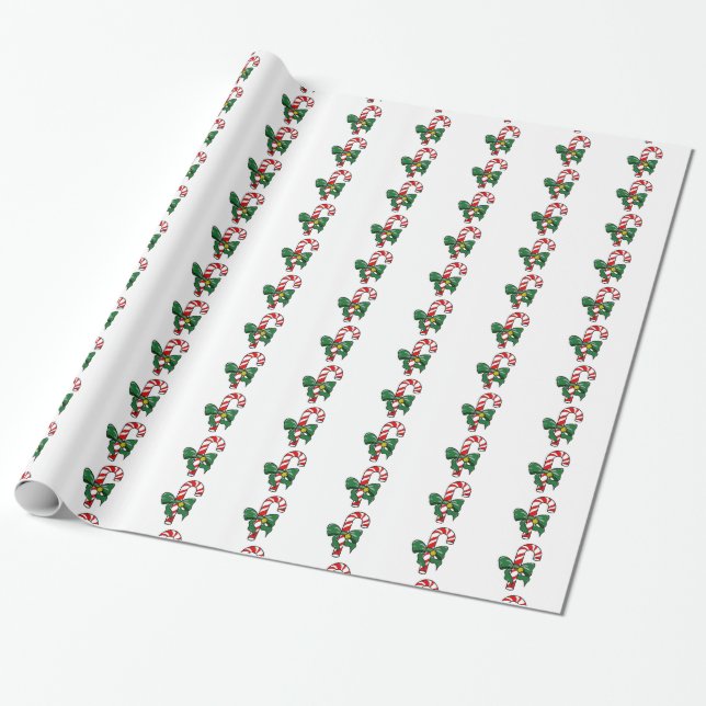 Candy cane presentpapper (Utrullad)