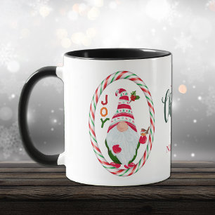 candy cane Ram Gnome Joy jul Mugg