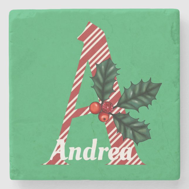 Candy cane Rand Brev - en stor jul Stenunderlägg (Framsidan)