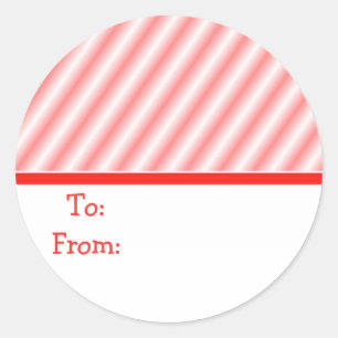 Candy cane Rand Gift Märkres Runt Klistermärke