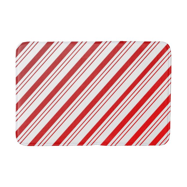 Candy cane Rand jul - badplats Mat Badrumsmatta (Framsidan)