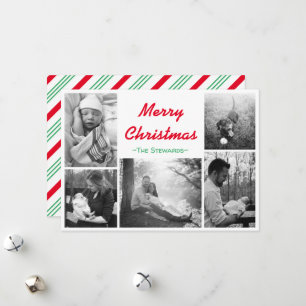 Candy cane Rand julkort