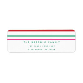 Candy cane Rand julreturens adressetikett Returadress Etikett