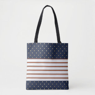 Candy cane Rand & Polka dots Tote Tygkasse