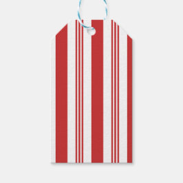 Candy cane Rand Red and White Presentetikett