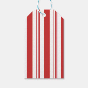 Candy cane Rand Red and White Presentetikett
