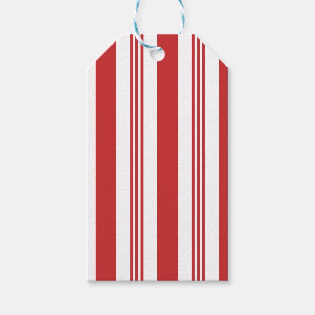 Candy cane Rand Red and White Presentetikett (Framsidan)