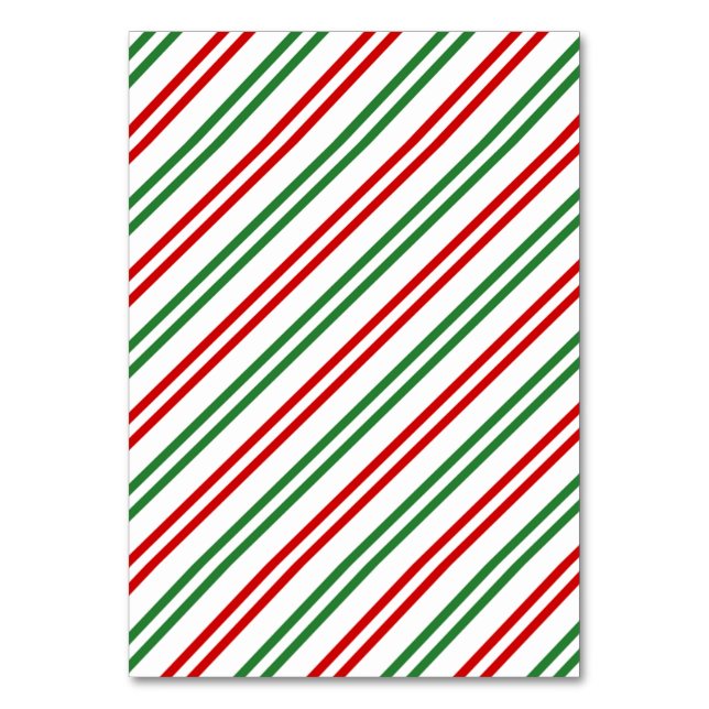Candy cane, Rand Red Grönt Bordsnummer (Framsidan)