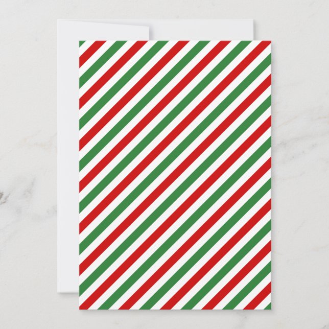 Candy cane, Rand Red Grönt Inbjudningar (Framsida)