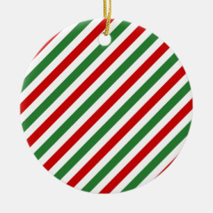 Candy cane, Rand Red Grönt Julgransprydnad Keramik