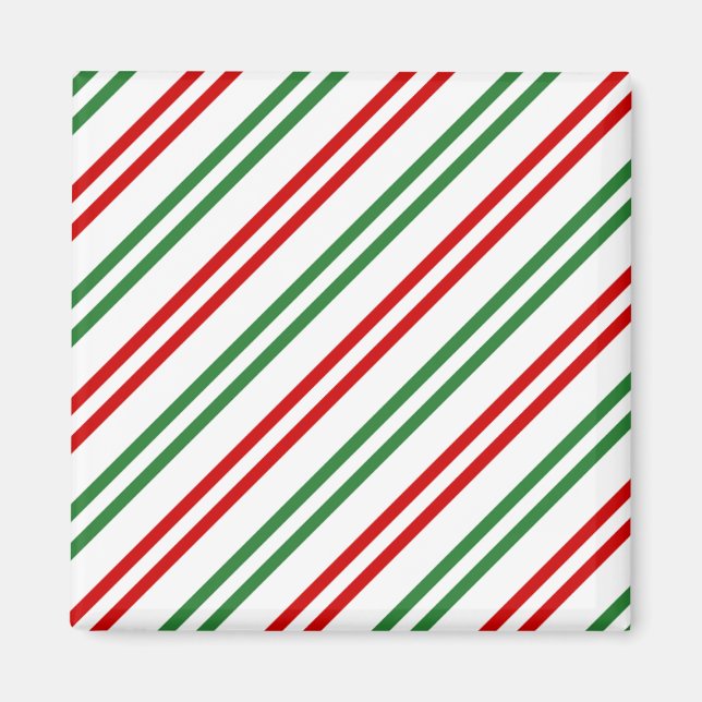 Candy cane, Rand Red Grönt Magnet (Framsidan)