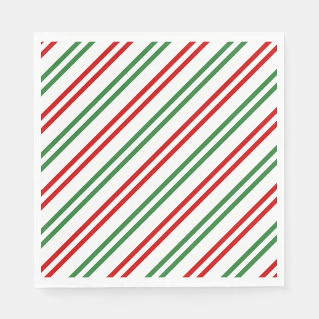 Candy cane, Rand Red Grönt Pappersservett (Framsidan)