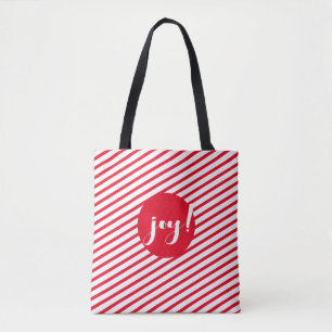 Candy cane Rand Shopping Tote Tygkasse