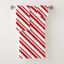 Candy Cane-ränder, pepparmyntsröda och vita