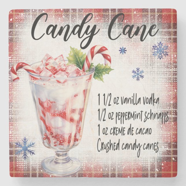 Candy cane Recipe Marble Underlägg (Framsidan)