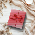 Candy cane Red and White Simple Vågrät Stripe Presentpapper<br><div class="desc">Candy cane Red and White Simple Vågrät Strepe Wrapped Papper</div>
