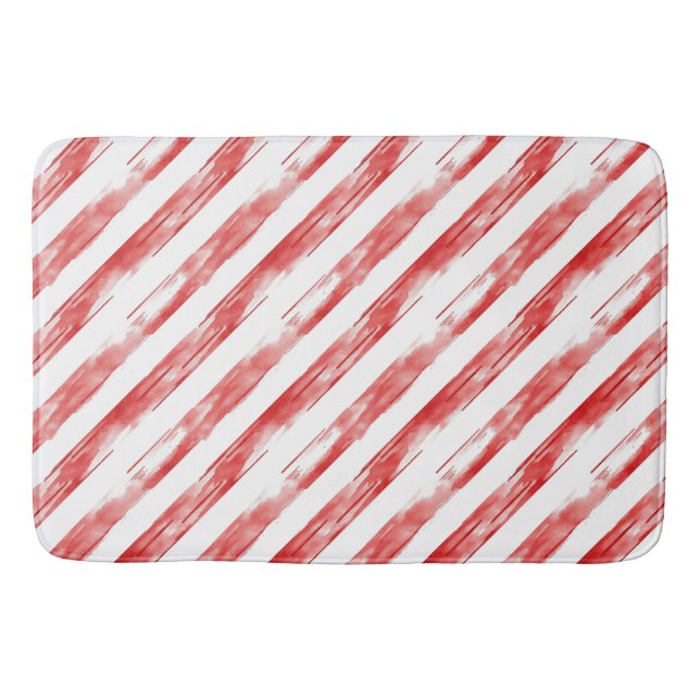 Candy cane Red Rand jul Badrumsmatta (Framsidan)