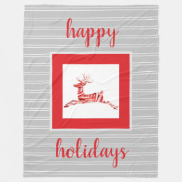Candy cane renar, Festive Helgdag Fleecefilt